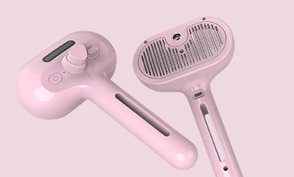 Self-Cleaning Pet Hair Brush with Misting Function