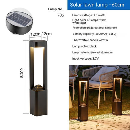 Outdoor Waterproof LED Solar Lawn Lamp for Garden and Courtyard Lighting