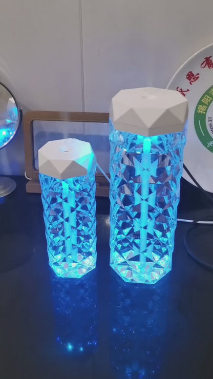 Crystal Rose Lamp Humidifier with Touch Control & LED Night Light