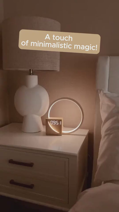 Multifunctionele bedlamp met natuurlijke geluiden, wekker en aanraakbediening – Perfecte woondecoratie